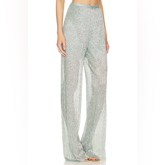 NWT Sabina Musayev Mark Pant in Sage Blue, size M - Picture 2 of 8